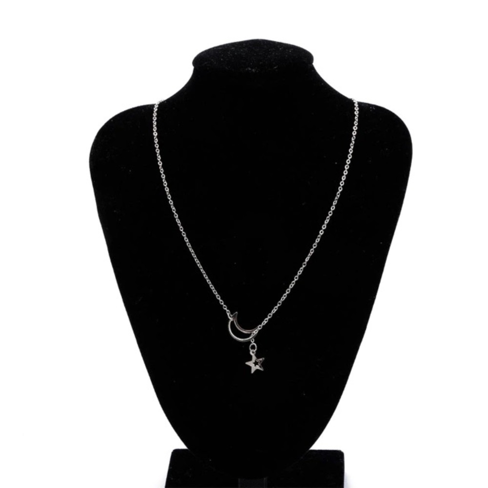 NEW!💎💙💎STAR⭐️MOON🌙LAYER GALAXY NECKLACE LIGHT! - Picture 6 of 8
